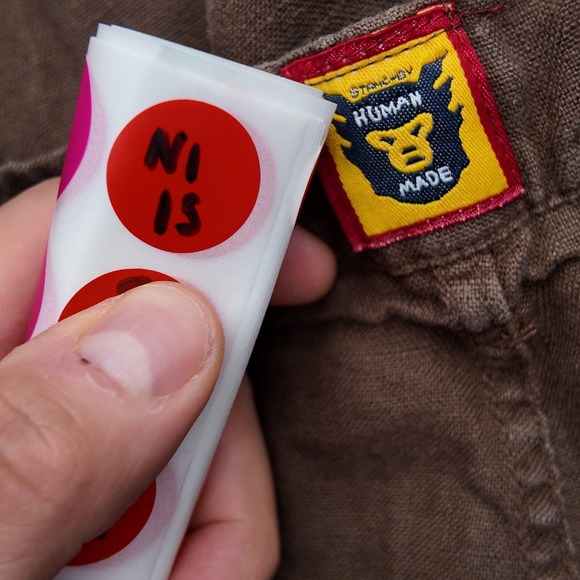 Human Made Linen Deck Pants M Japan *Stained* - Picture 12 of 12